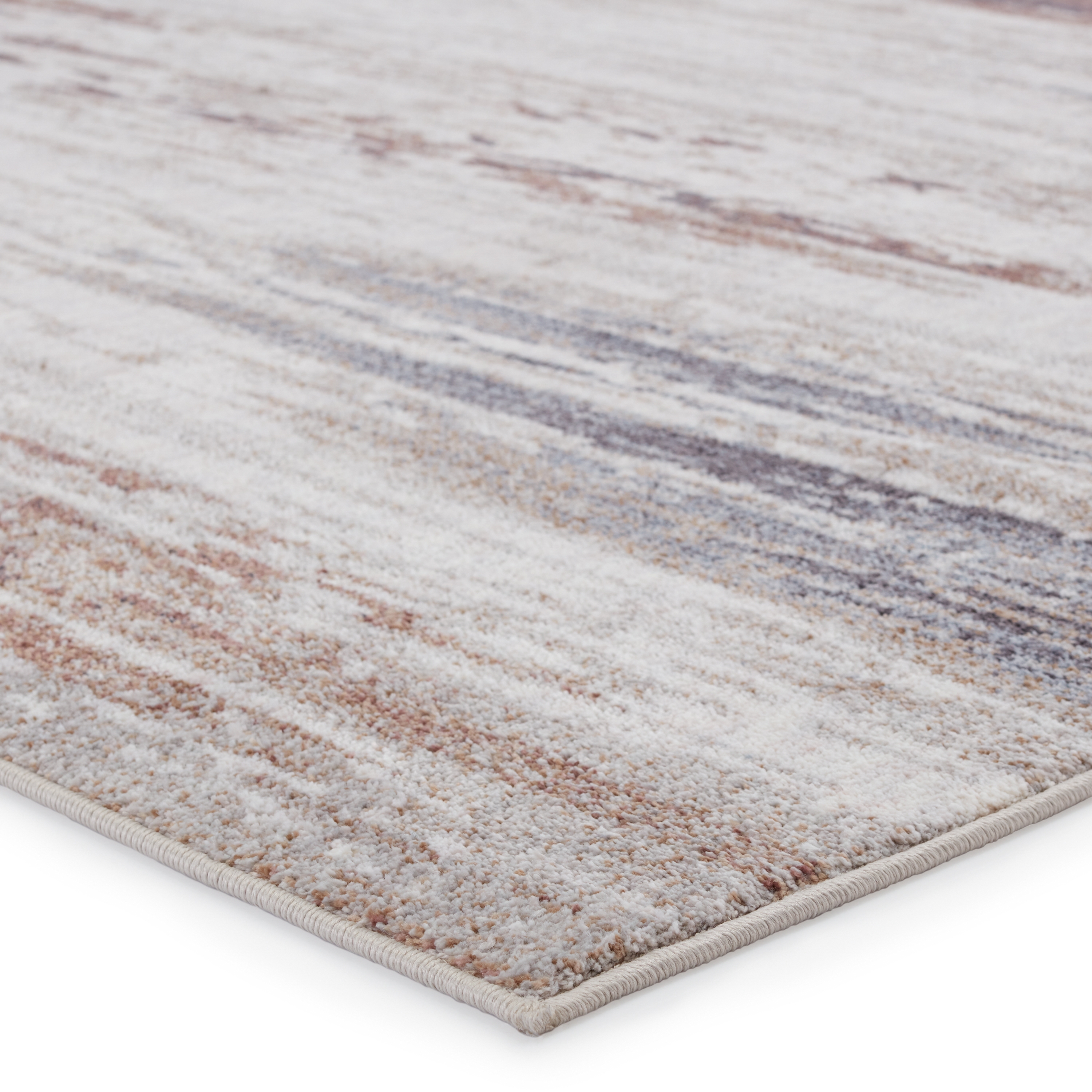 Vibe by Oberon Abstract Light Gray/ Brown Area Rug (10'X14') - Image 1
