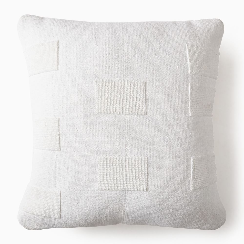 Outdoor Tufted Pillow, 24"x24", White - Image 0