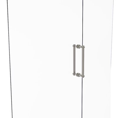 Contemporary 12 Inch Back To Back Shower Door Pull With Twisted Accent - Image 0