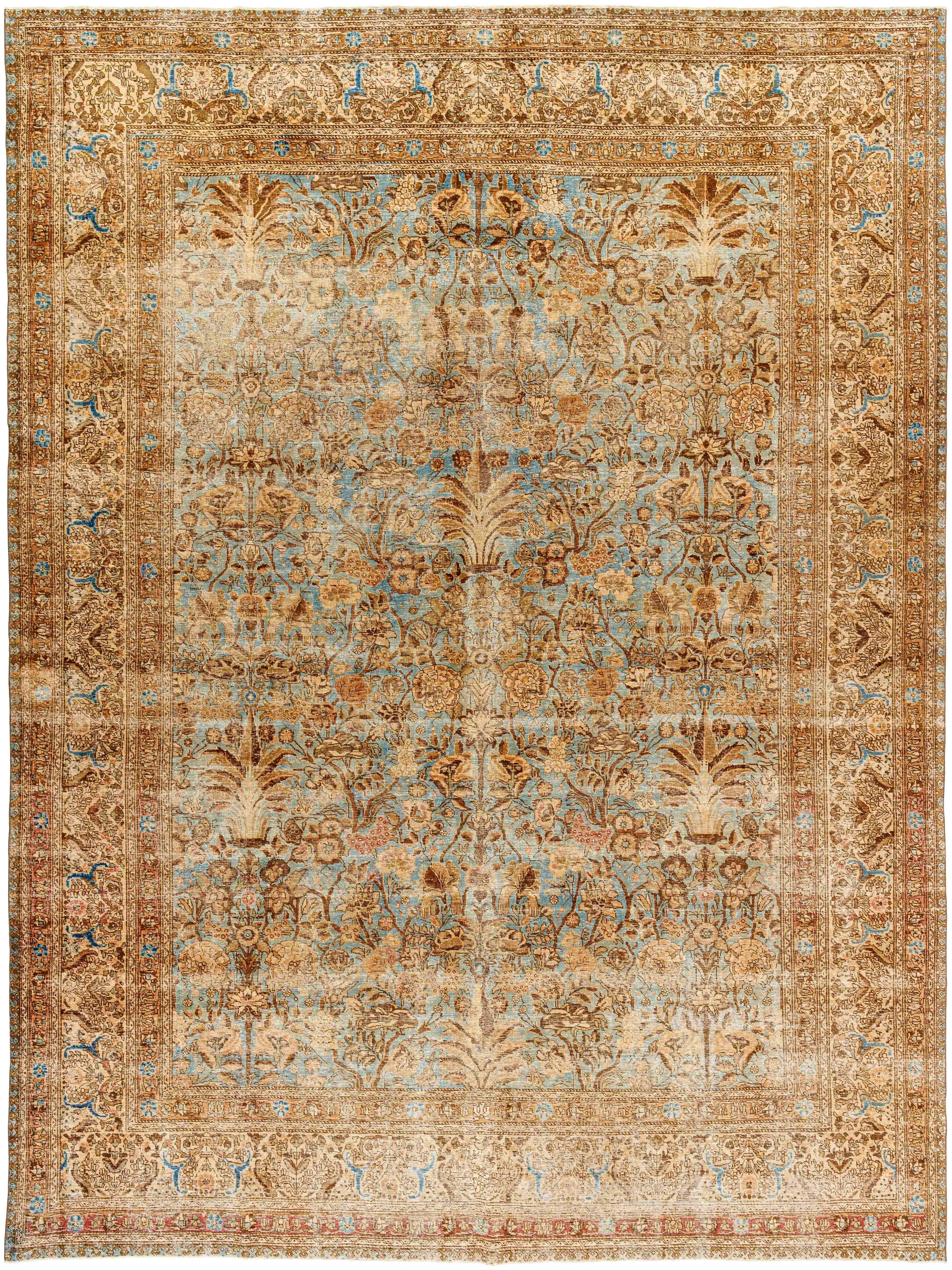 Antique One of a Kind  Indoor 9'4" x 12'6" Handmade Rug - Image 0