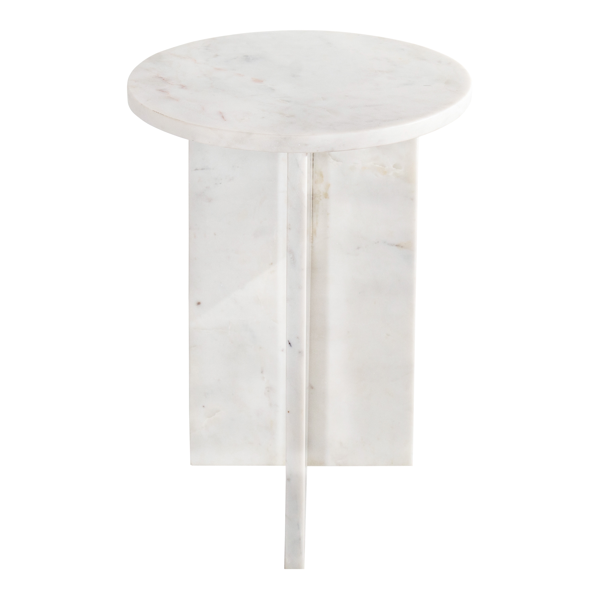 Grace Accent Table White Marble - Image 0