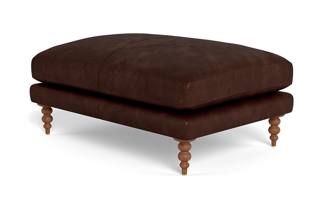 Maxwell Leather Ottoman by Apartment Therapy - Image 2