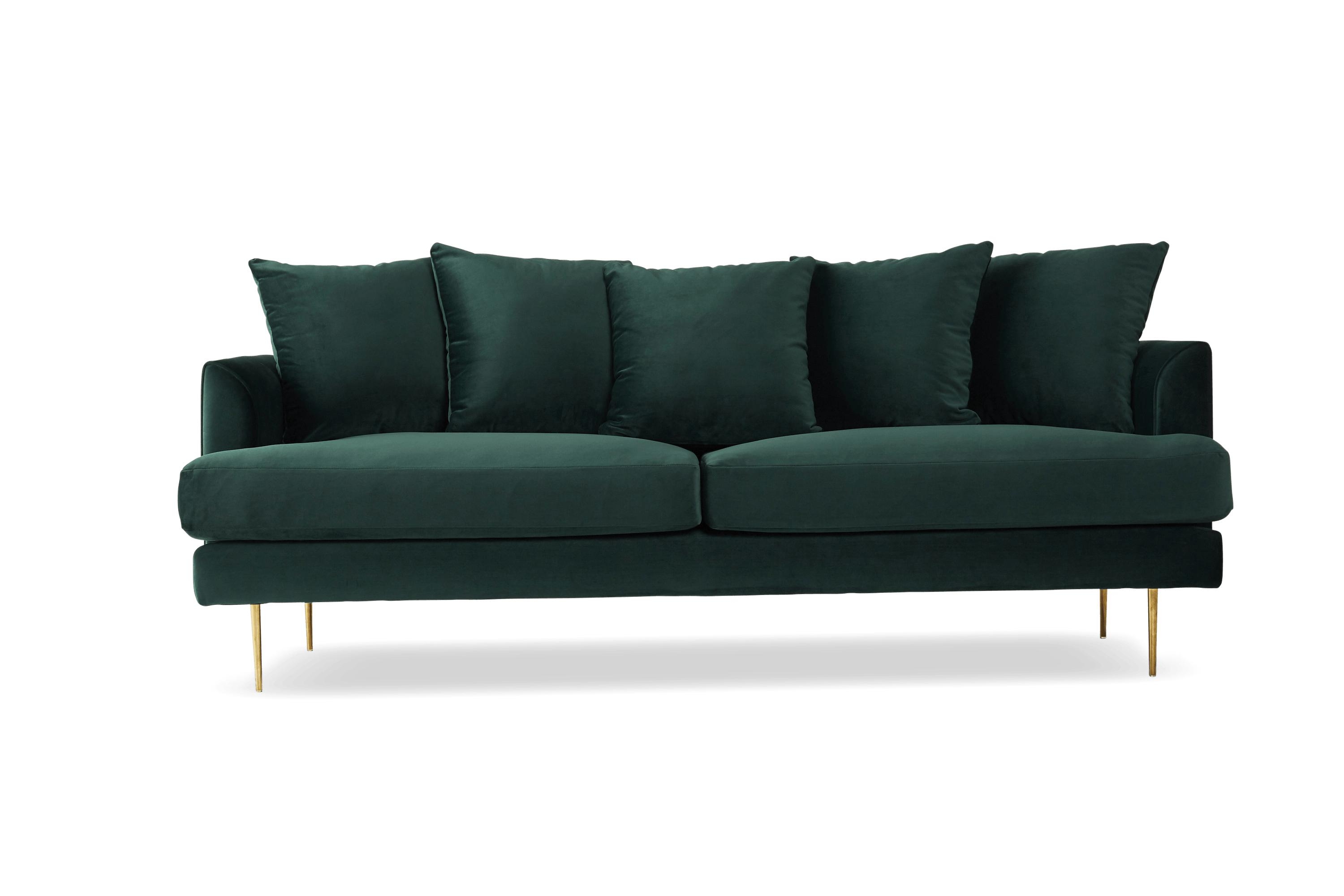 Green Aime Mid Century Modern Sofa - Royale Evergreen - Image 0