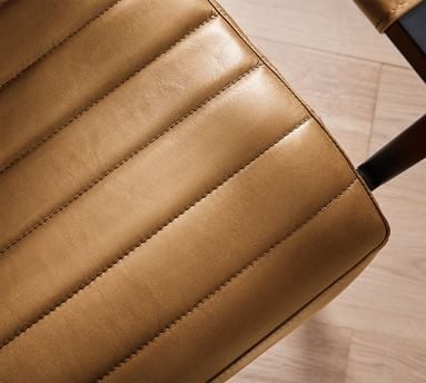 Sabina Leather Desk Chair, Camel - Image 1