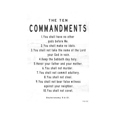 The Ten Commandments by Cindy Jacobs - Wrapped Canvas Gallery-Wrapped Canvas Giclée - Image 0