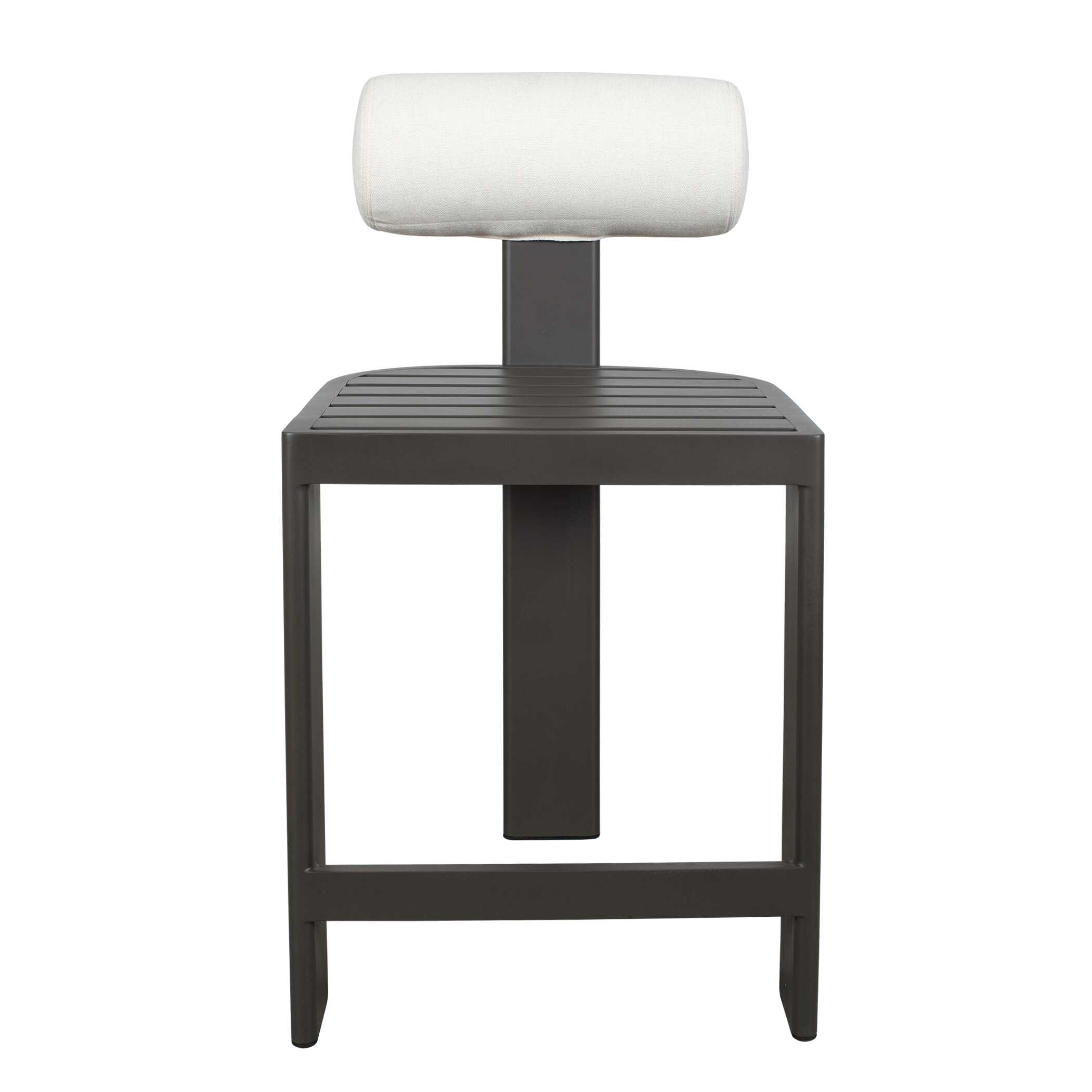 Bolster Back White Outdoor Counter Stool - Image 7