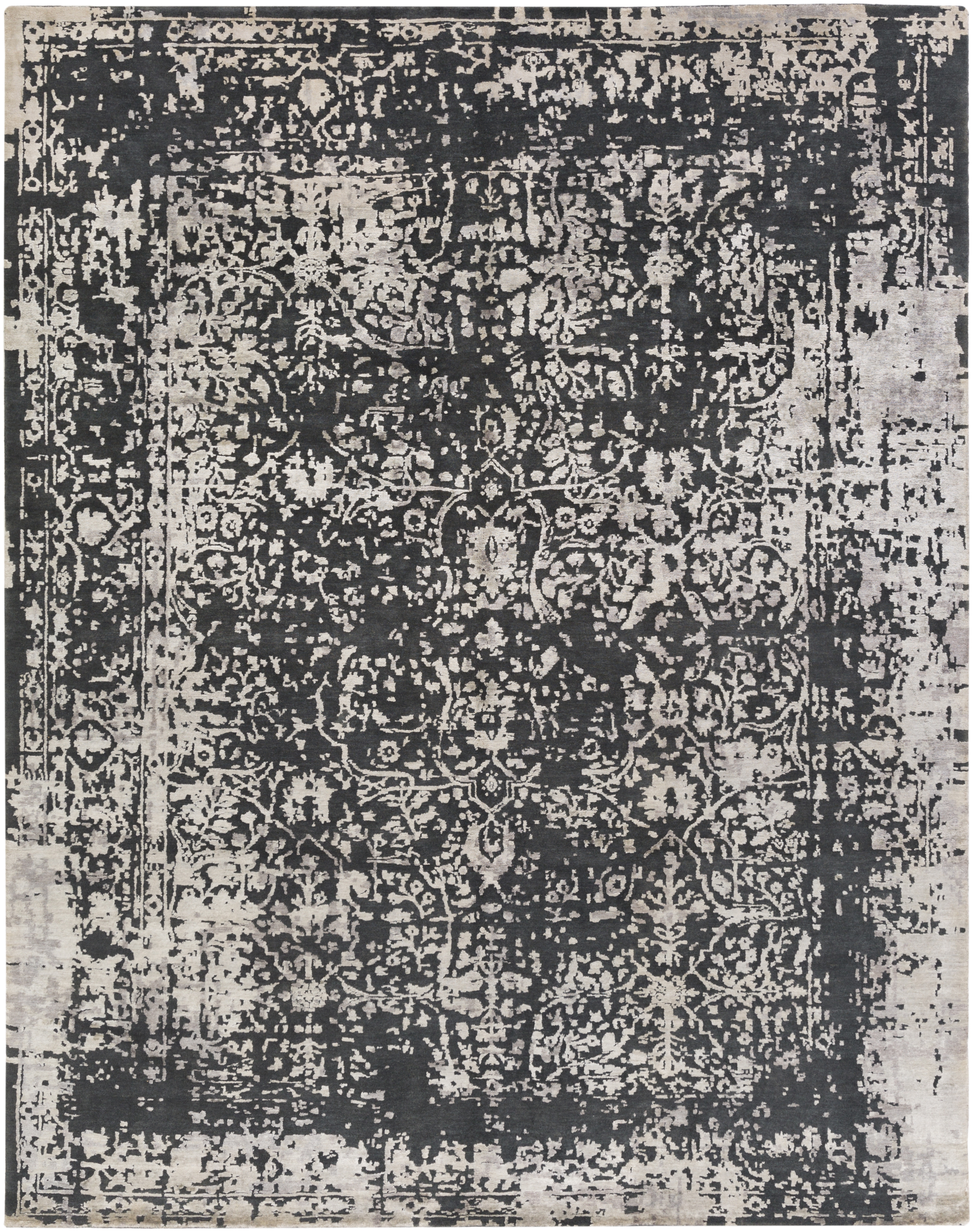 Euphoric Black Indoor 9' x 12' Handmade Rug - Image 0