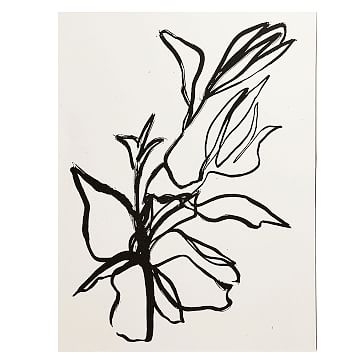 Wilde House Flora Art Print Black Frame With Mat Beach 11X14 - Image 0