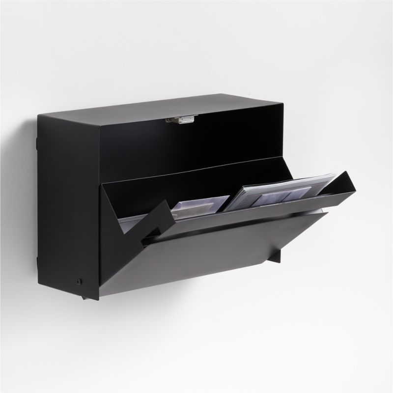 Black-Coated Modern Wall-Mount Mailbox - Image 2