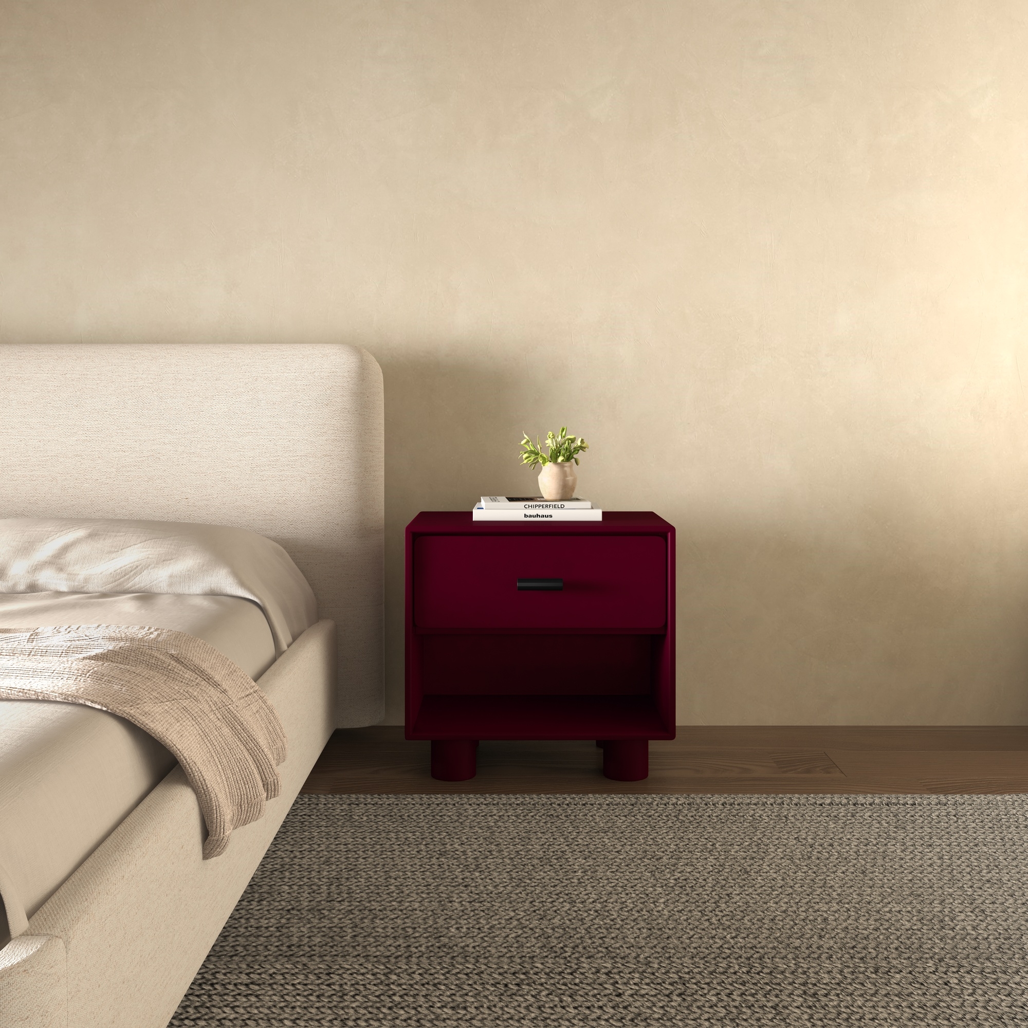 Jolene Nightstand Deep Red - Image 6