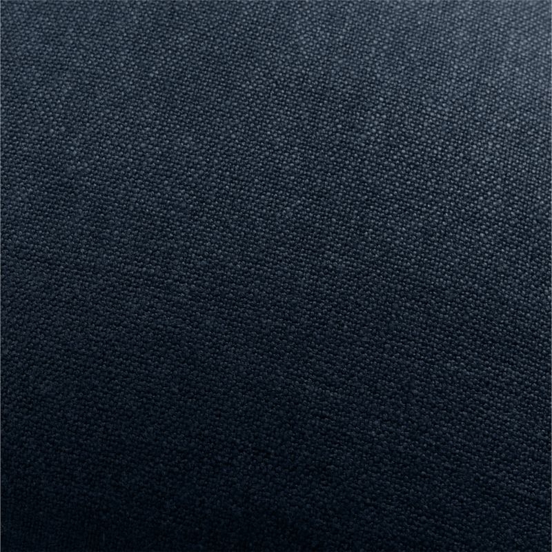 Relaxed Linen 20"x20" Deep Indigo Layering Throw Pillow with Feather Insert - Image 1