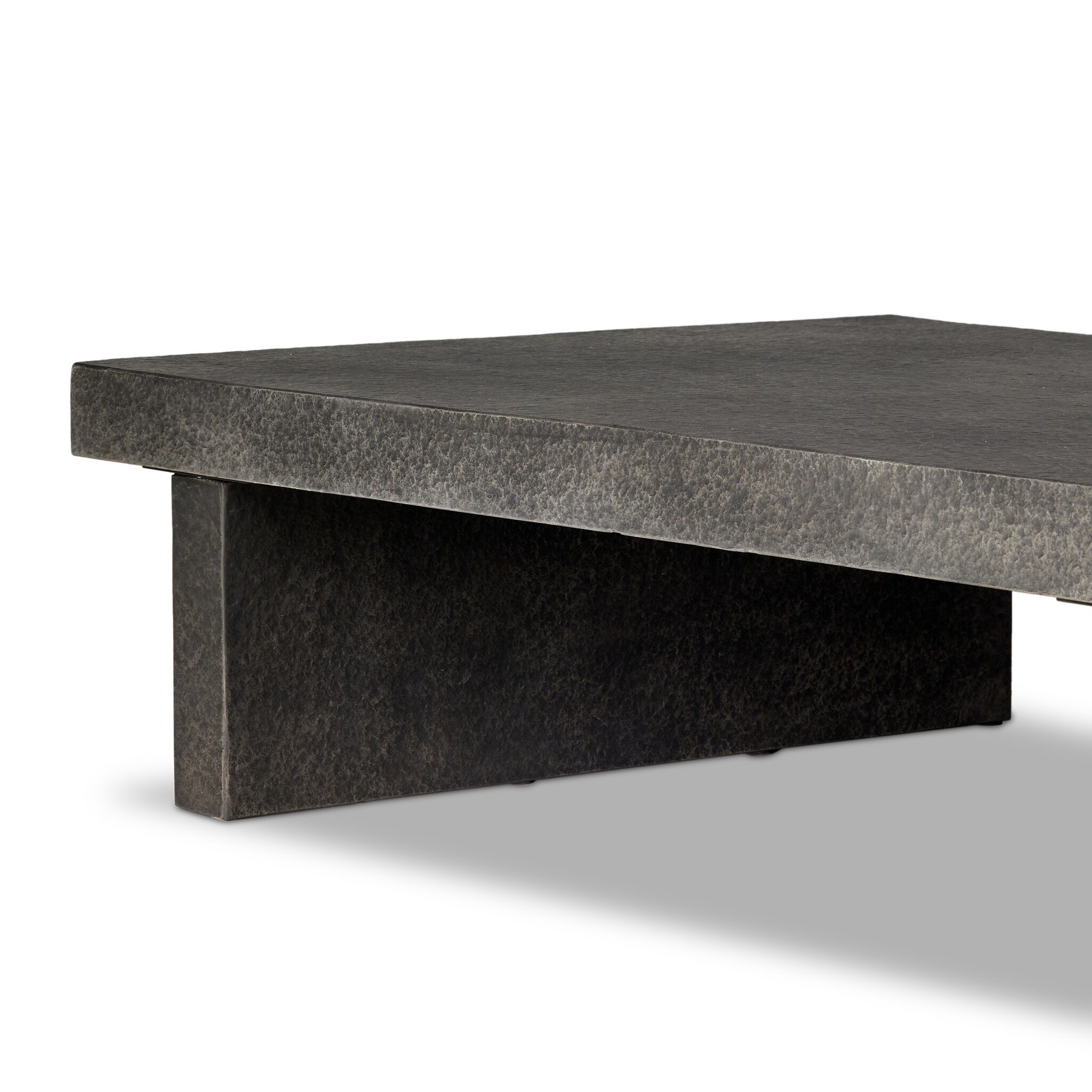 Huesca Outdoor Coffee Table - Distressed Graphite Concrete - Image 7