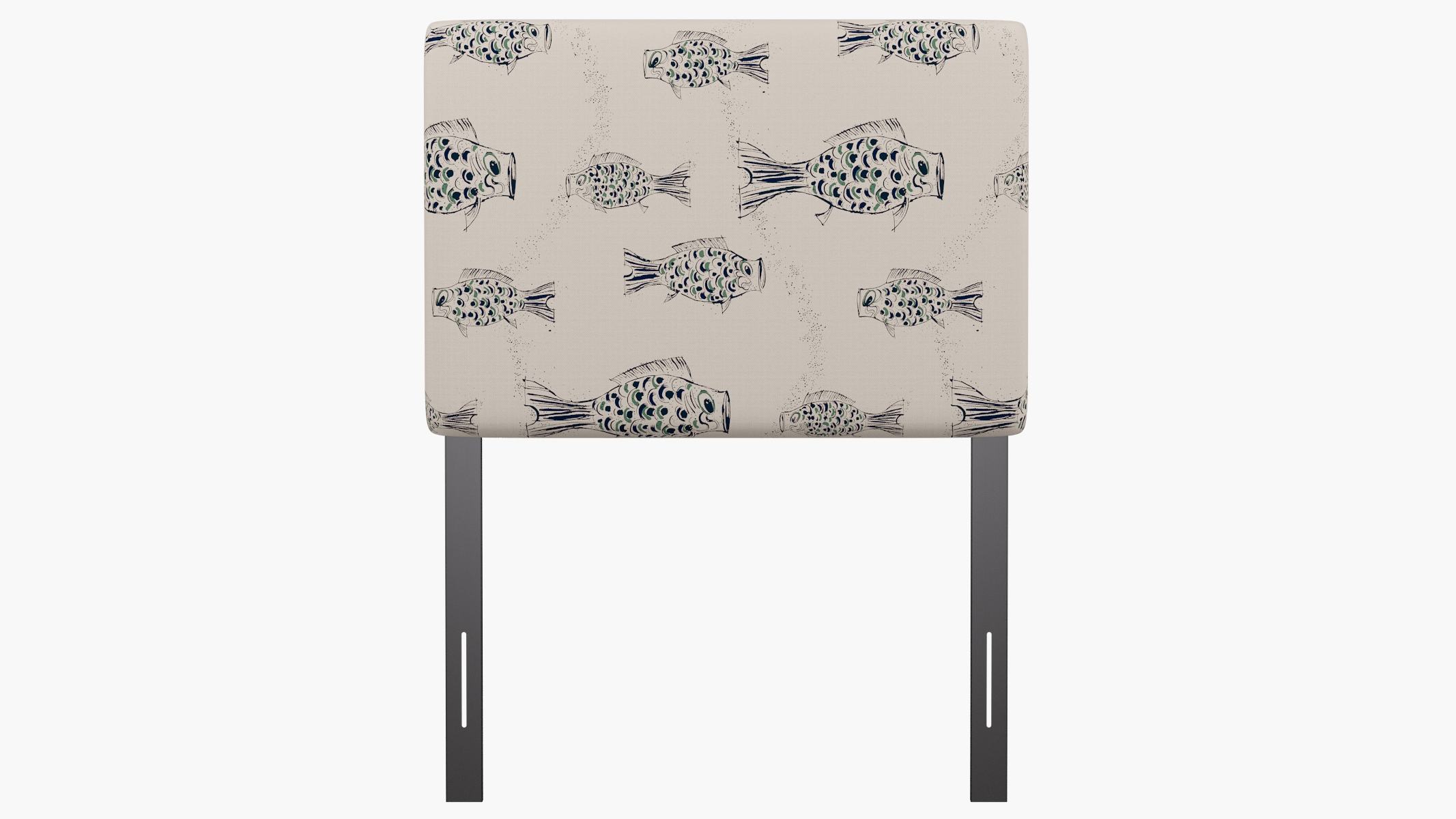 Square Back Headboard, Canvas Sakana, Twin - Image 1