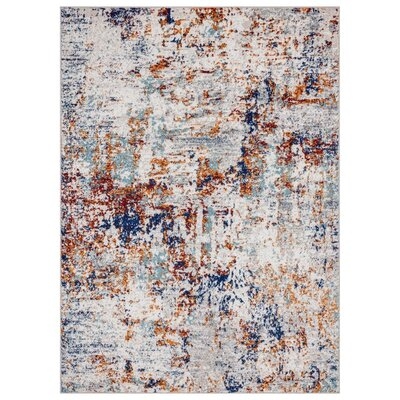 Elrosa Abstract Blue/Gray/Brown Area Rug - Image 0