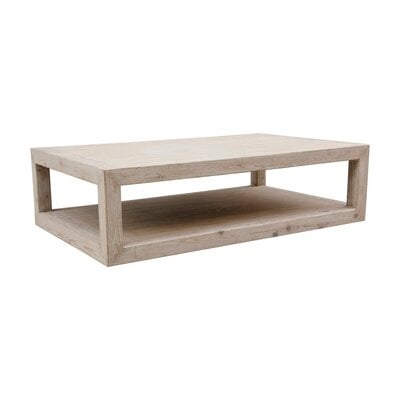 Natsumi Solid Wood Floor Shelf Coffee Table with Storage - Image 0