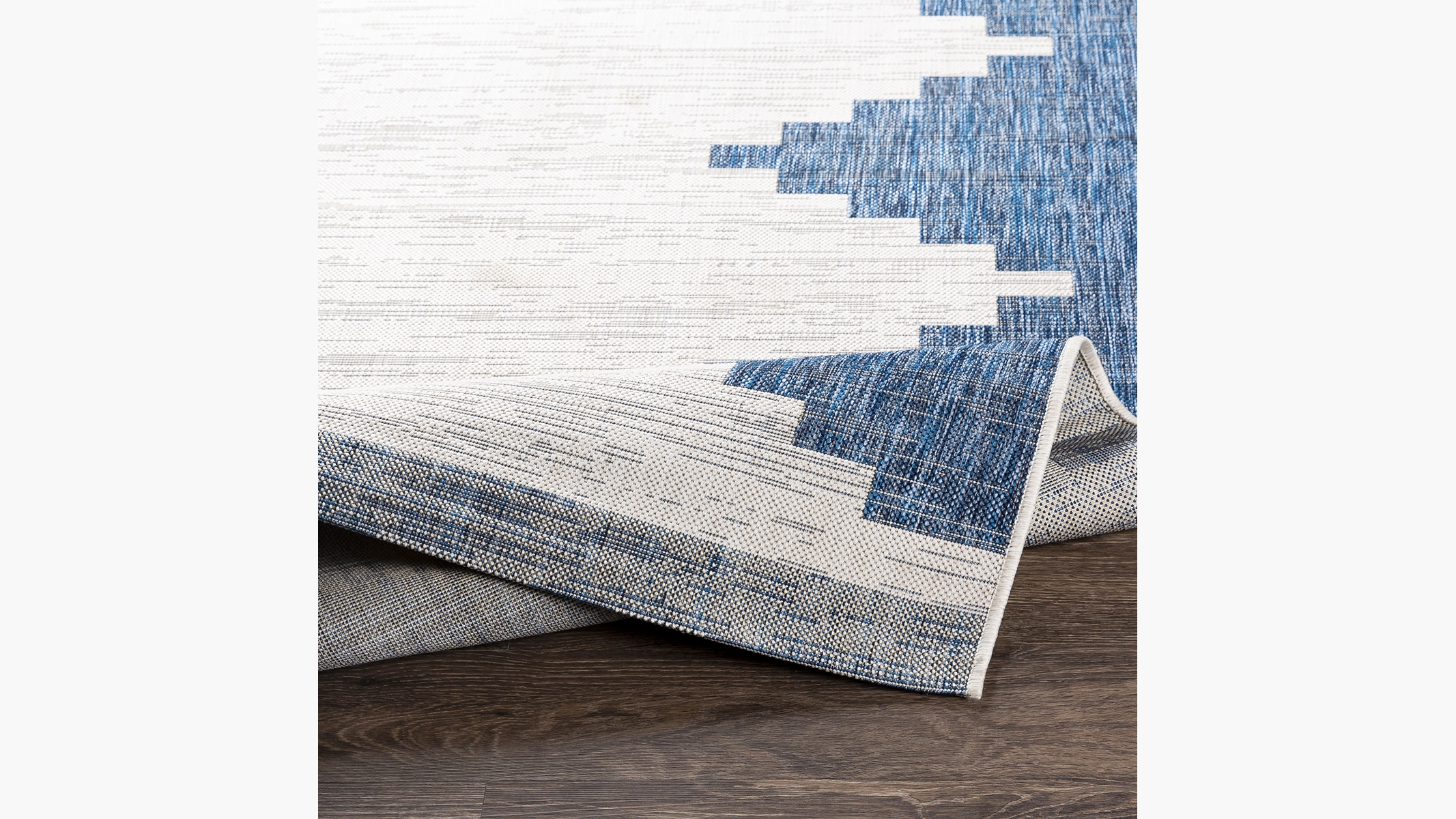 Costa Outdoor Rug, Blue Costa, 2'7" x 10' - Image 2