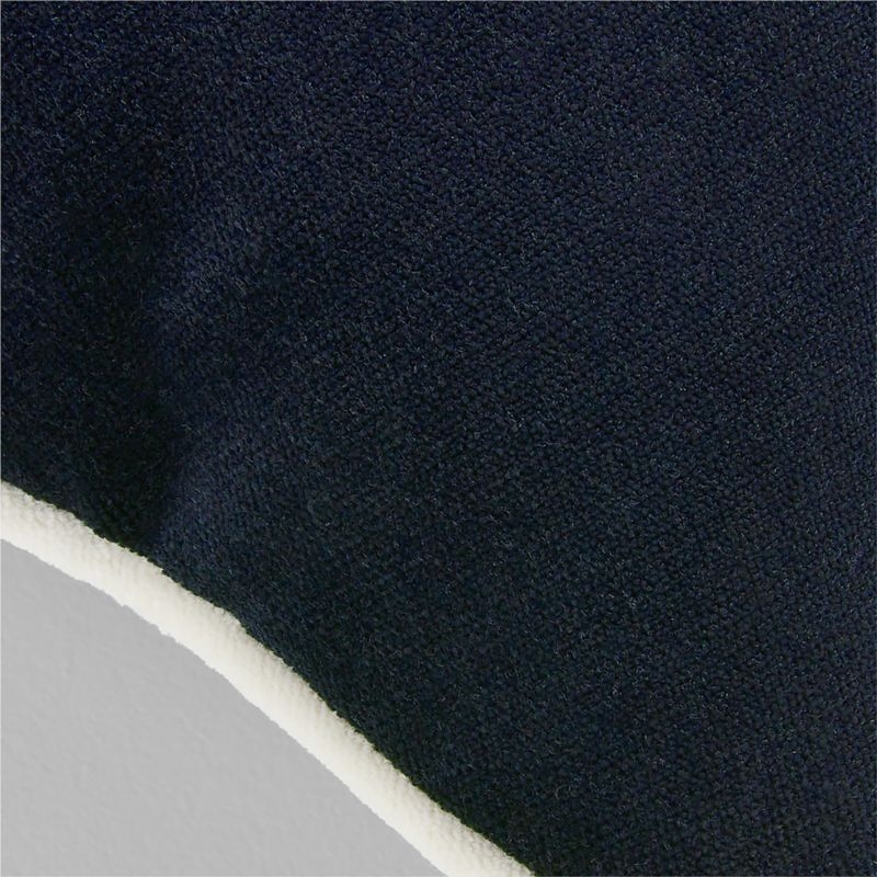 Bronte Black Velvet Outdoor Throw Pillow 20"x20" - Image 1