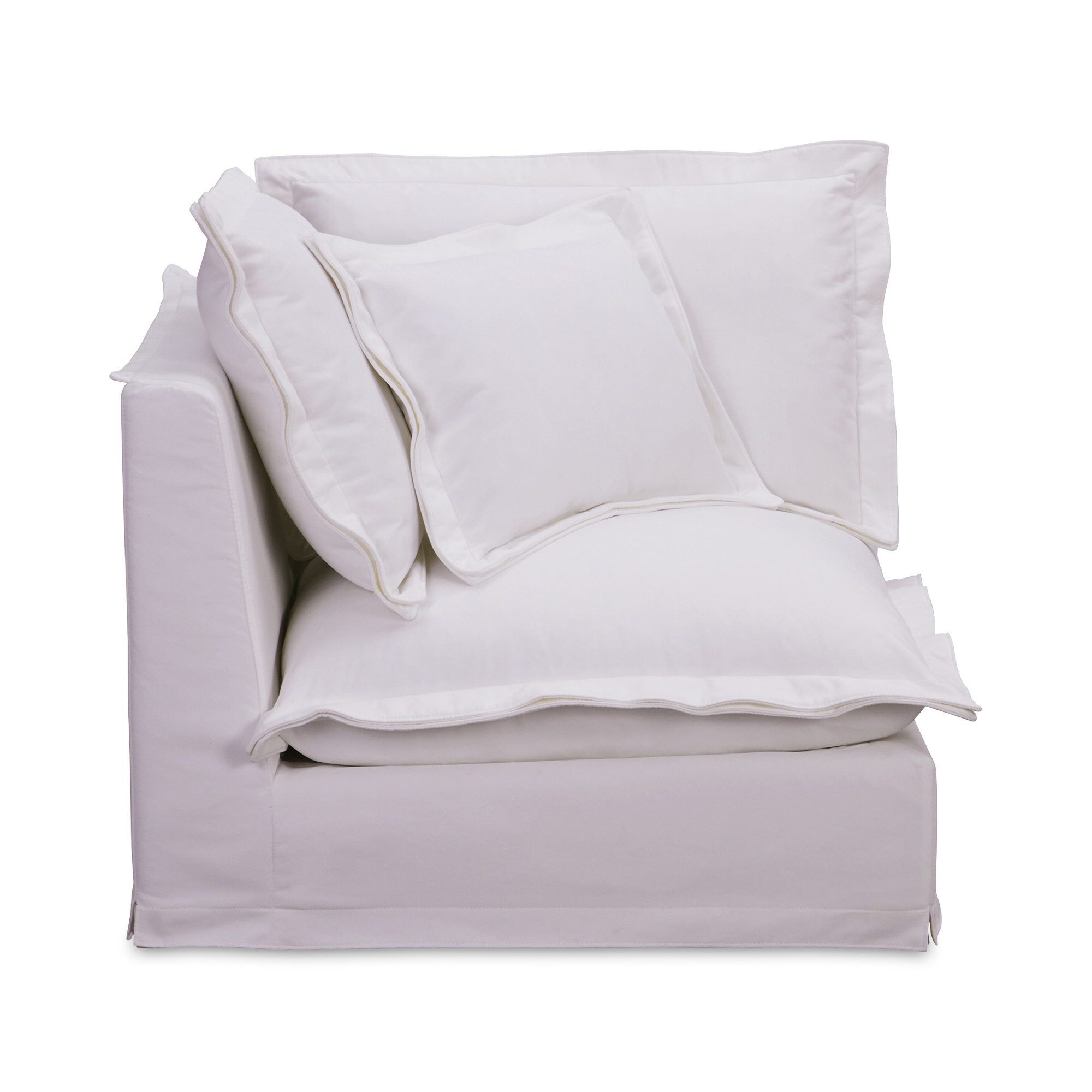 Olivia Corner Chair White - Image 0