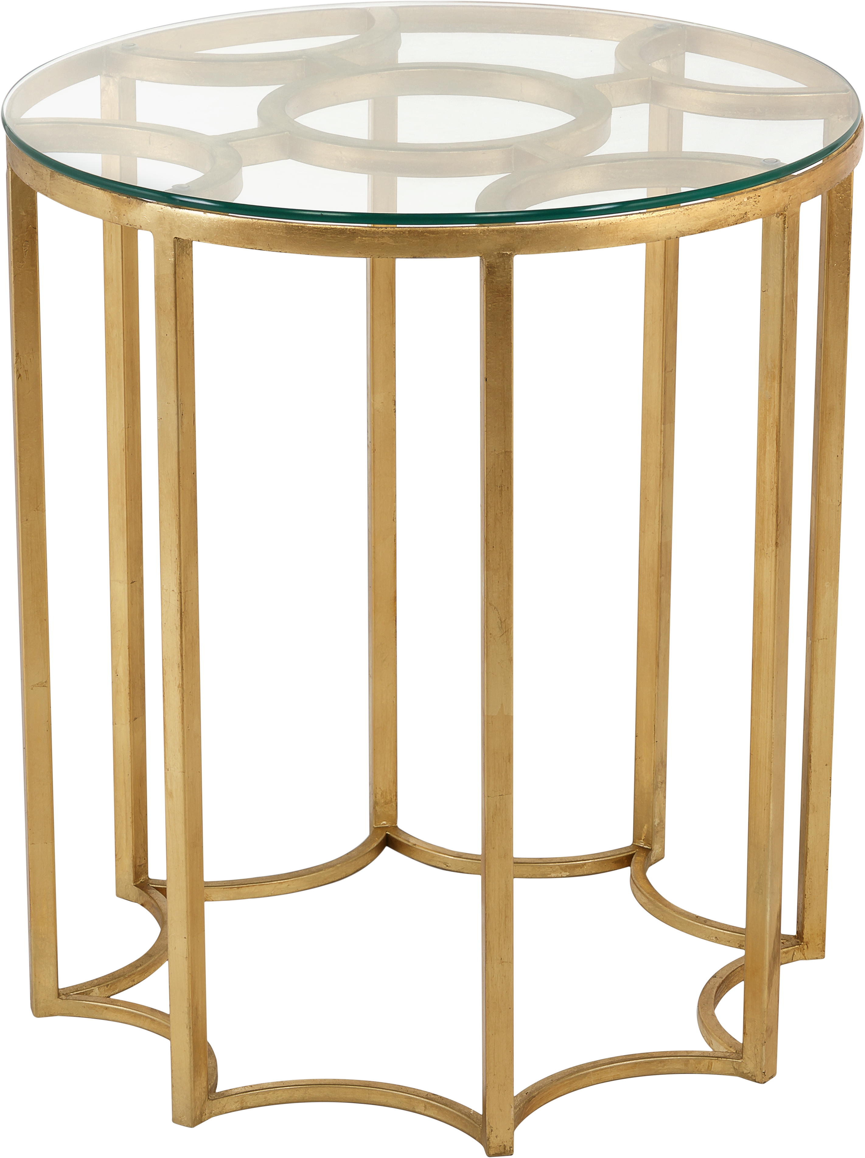 Ivana Glass Side Table - Gold - Arlo Home - Image 0