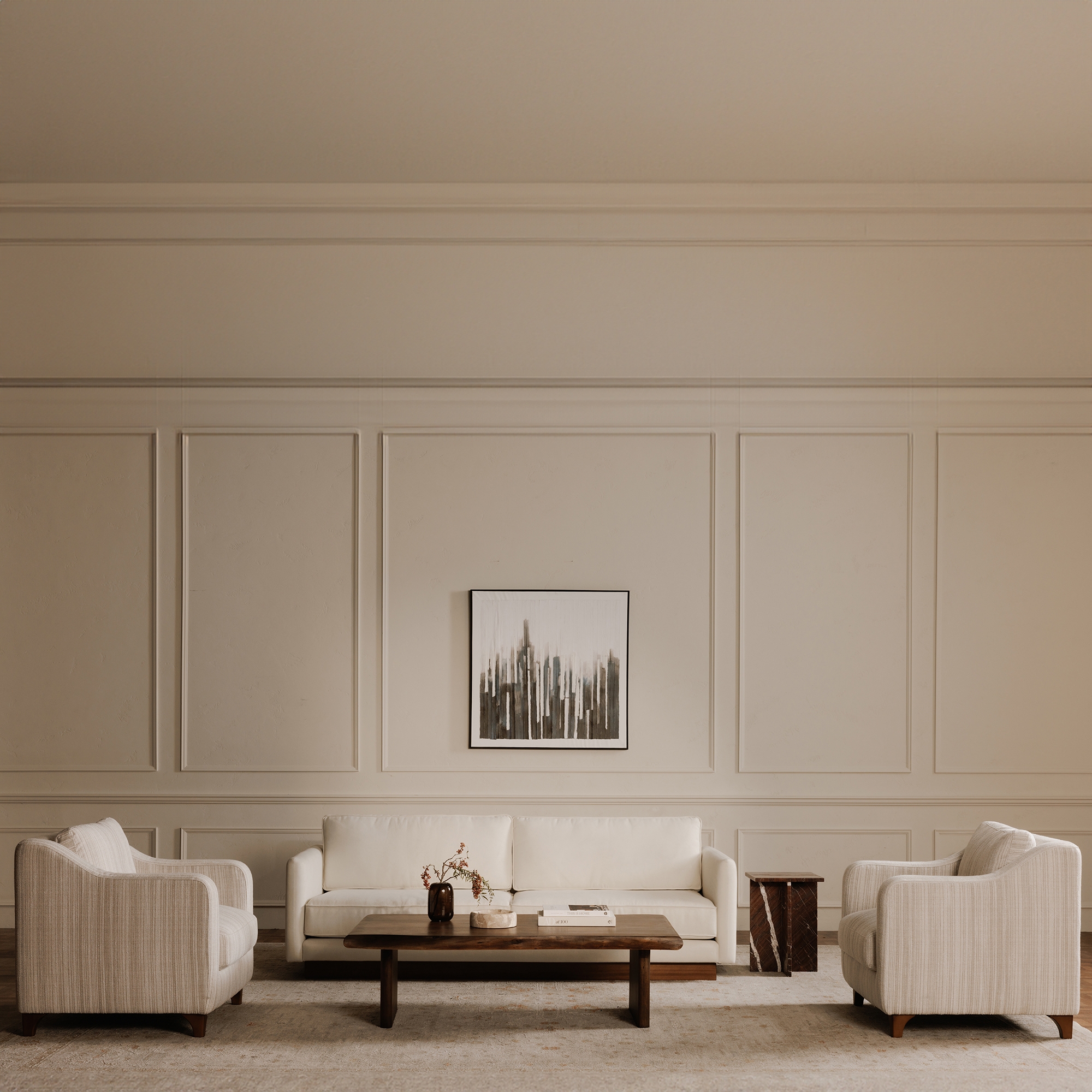 Hewitt Accent Chair Beige Stripe - Image 7