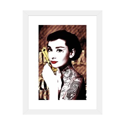 Audrey Hepburn Tatoo Gun by Radio Days - Painting Print - Image 0