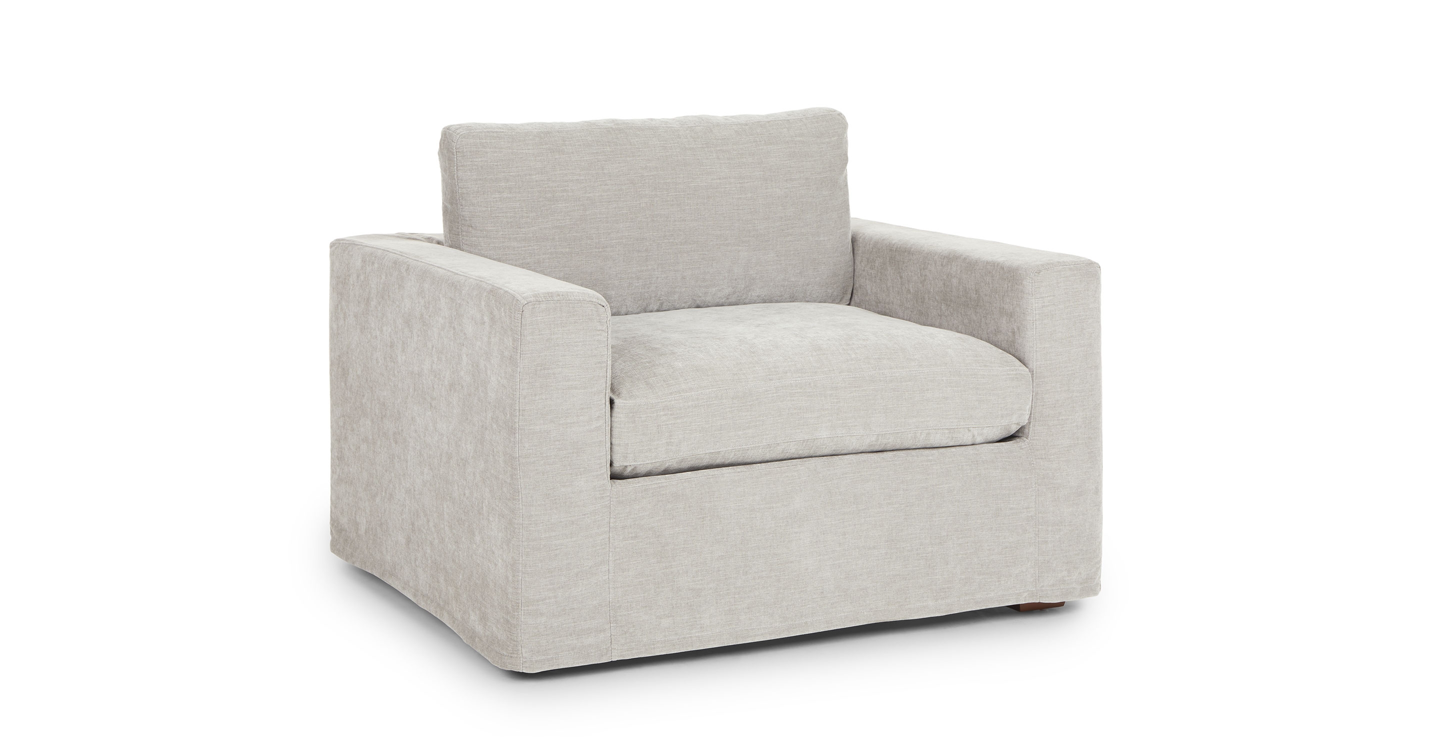 Alzey Whistle Gray Slipcover Lounge Chair - Image 1