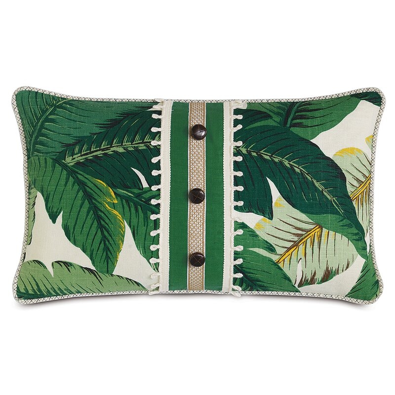 Eastern Accents Lanai Palm Carousel Kelly Lumbar Pillow Cover & Insert - Image 0