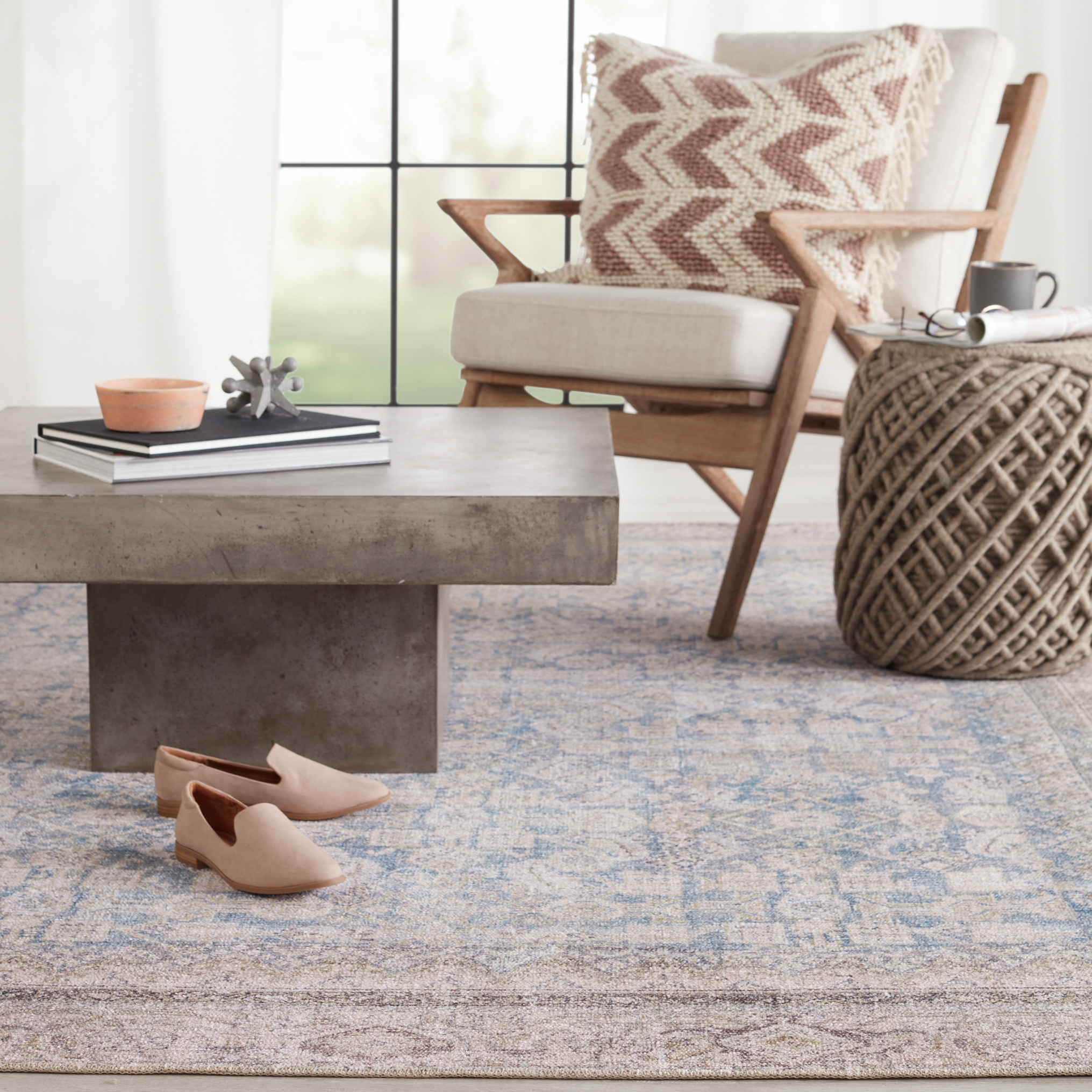 Vibe by Royse Oriental Blue/ Gray Area Rug (5'X7'6") - Image 6