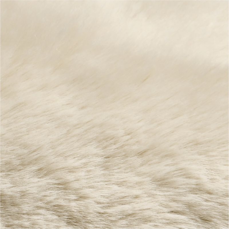Travertine Beige Faux Fur 23x23 Throw Pillow Cover - Image 4