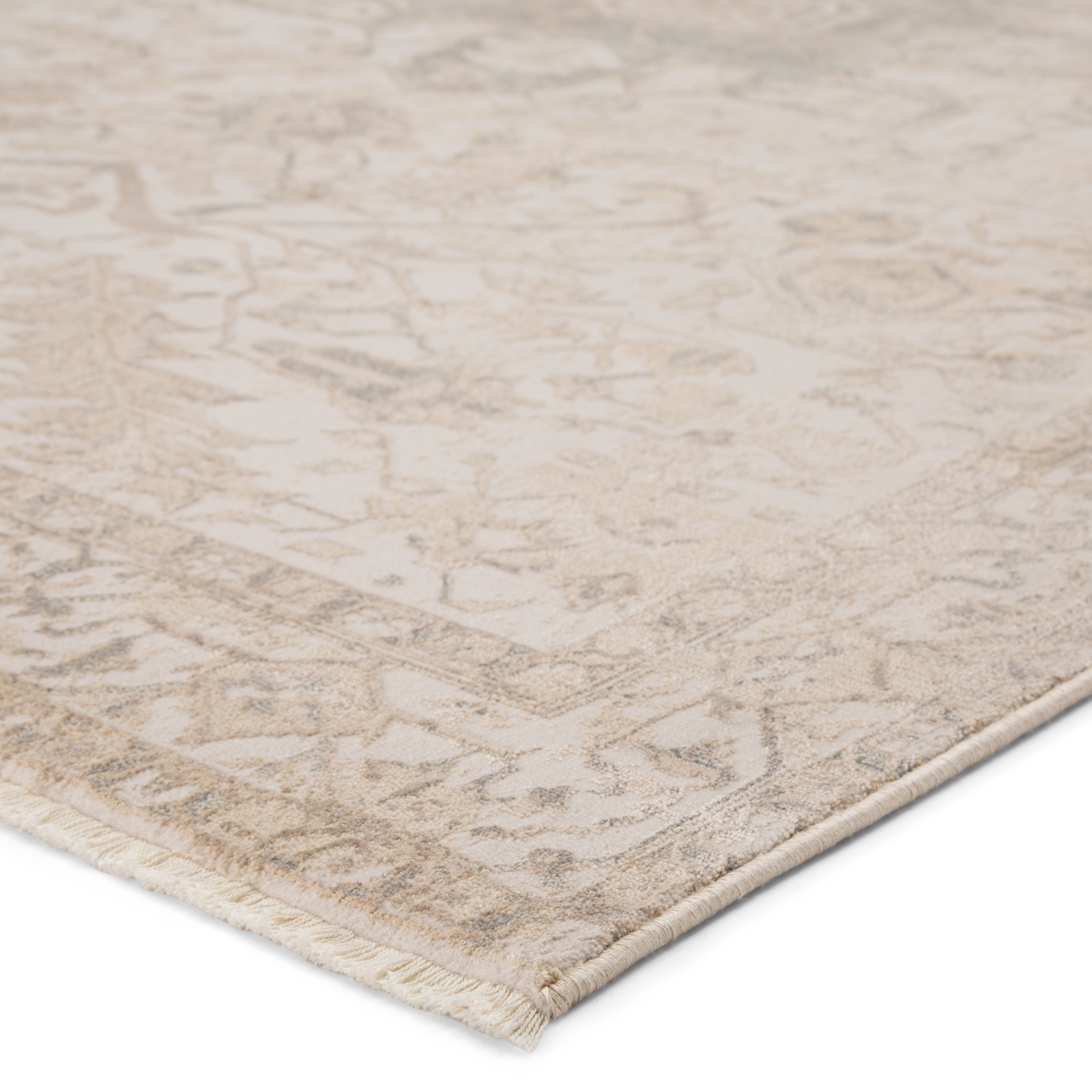 Lucien Medallion Cream/ Light Gray Area Rug (7'10"X10'10") - Image 1