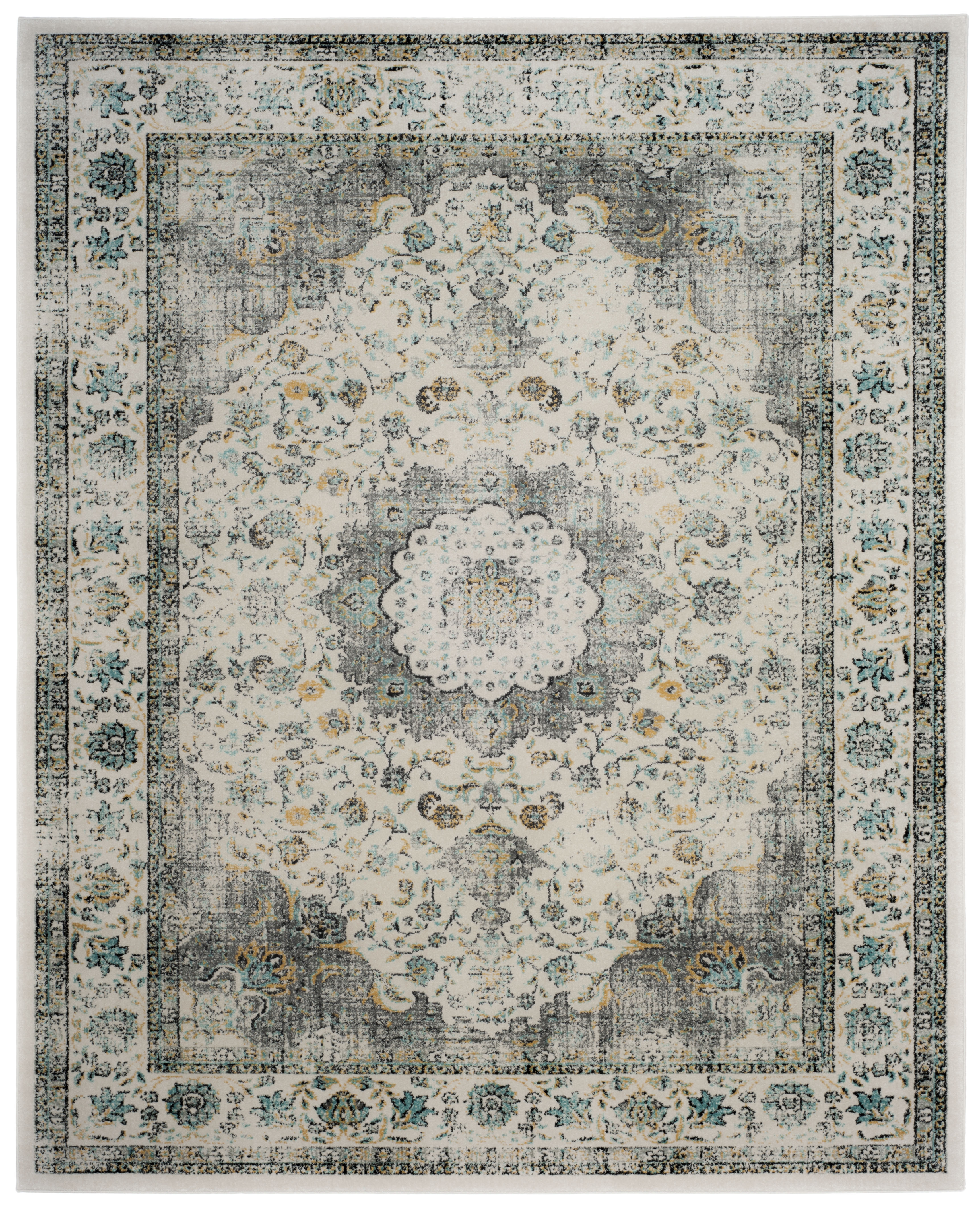 Arlo Home Woven Area Rug, EVK220B, Grey/Gold,  9' X 12' - Image 0