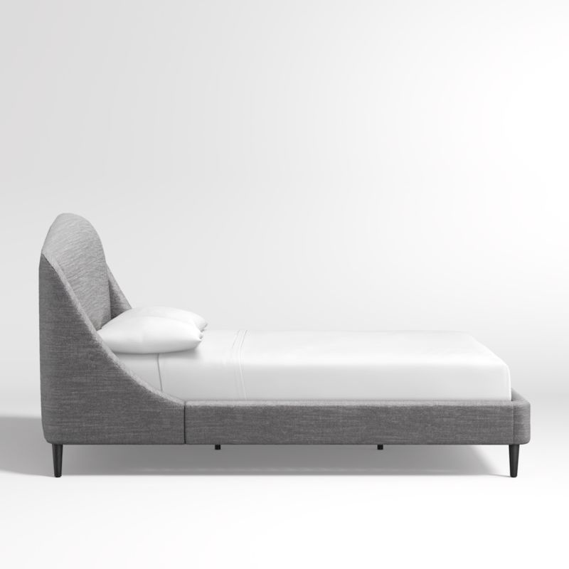 Lafayette Charcoal Upholstered King Bed without Footboard - Image 1