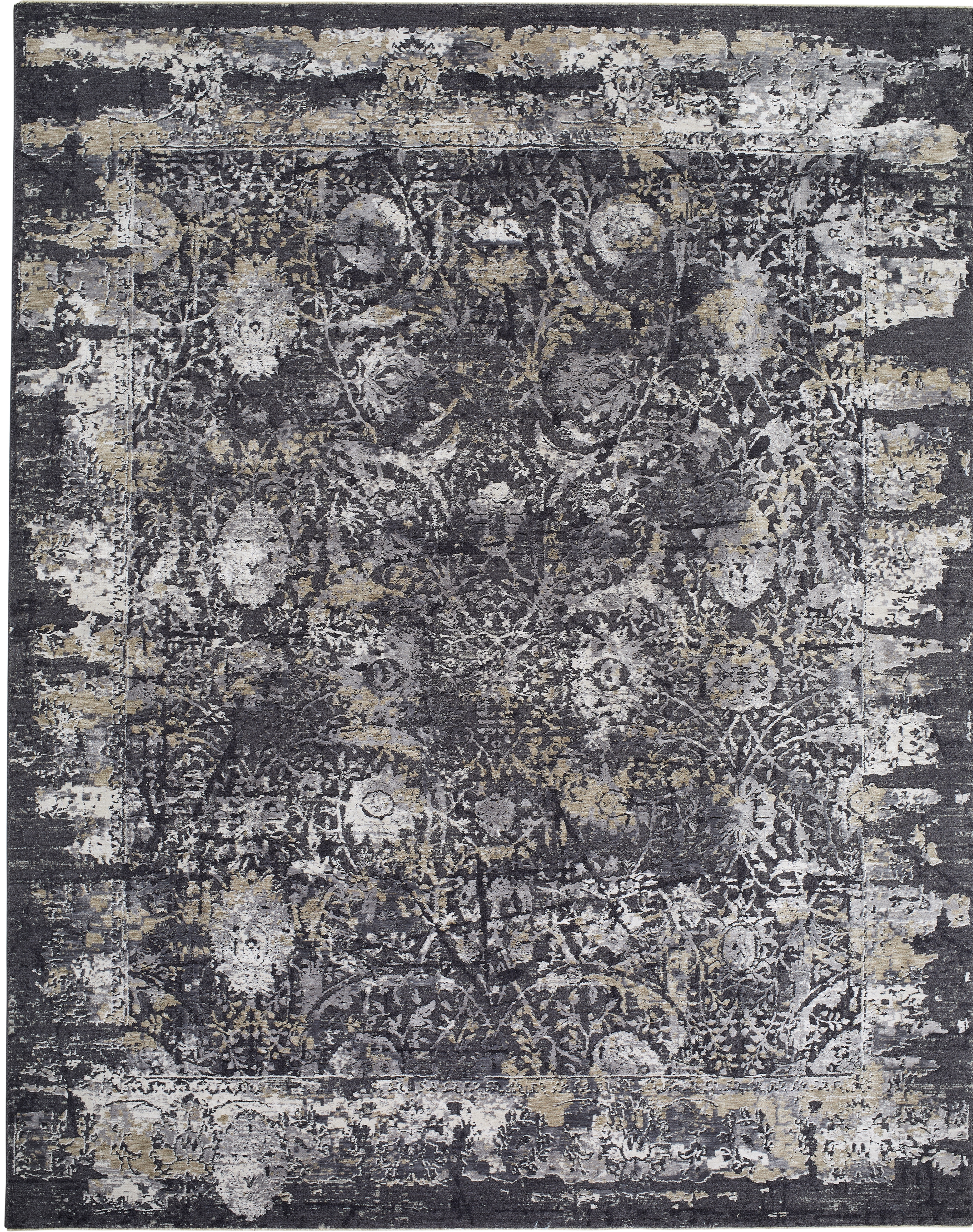 Gakko Black Indoor 6'7" x 9'6" Machine Woven Rug - Image 0