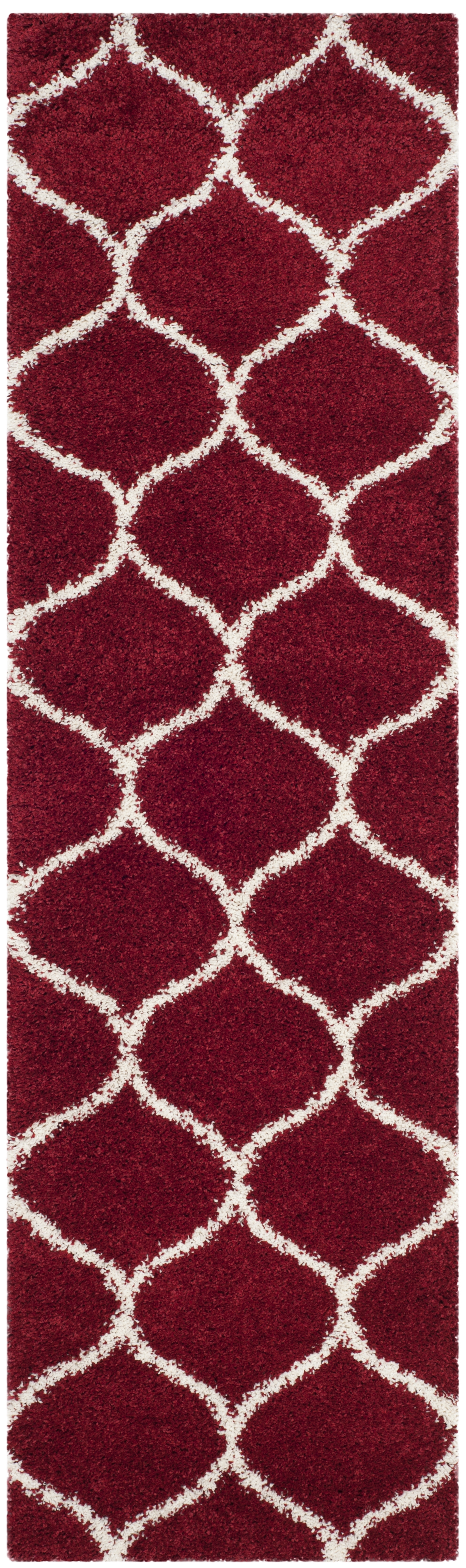 Arlo Home Woven Area Rug, SGH280R, Red/Ivory,  2' 3" X 10' - Image 0