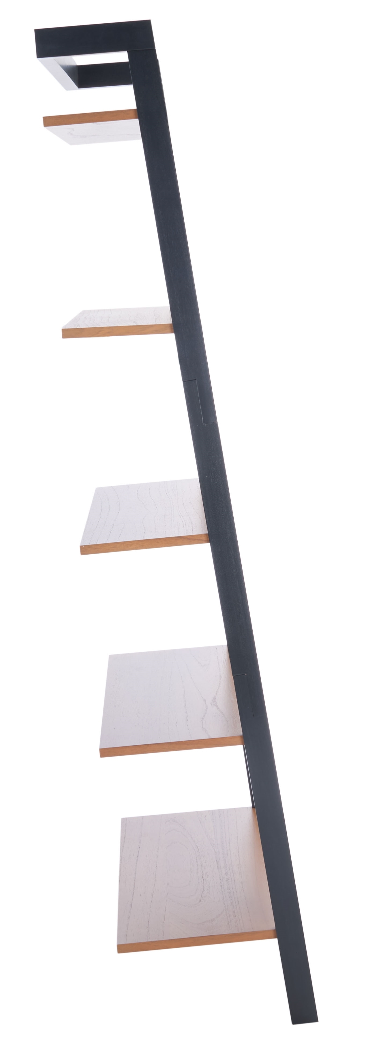 Beauregard 5 Tier Leaning Etagere - Natural / Charcoal - Safavieh - Image 6