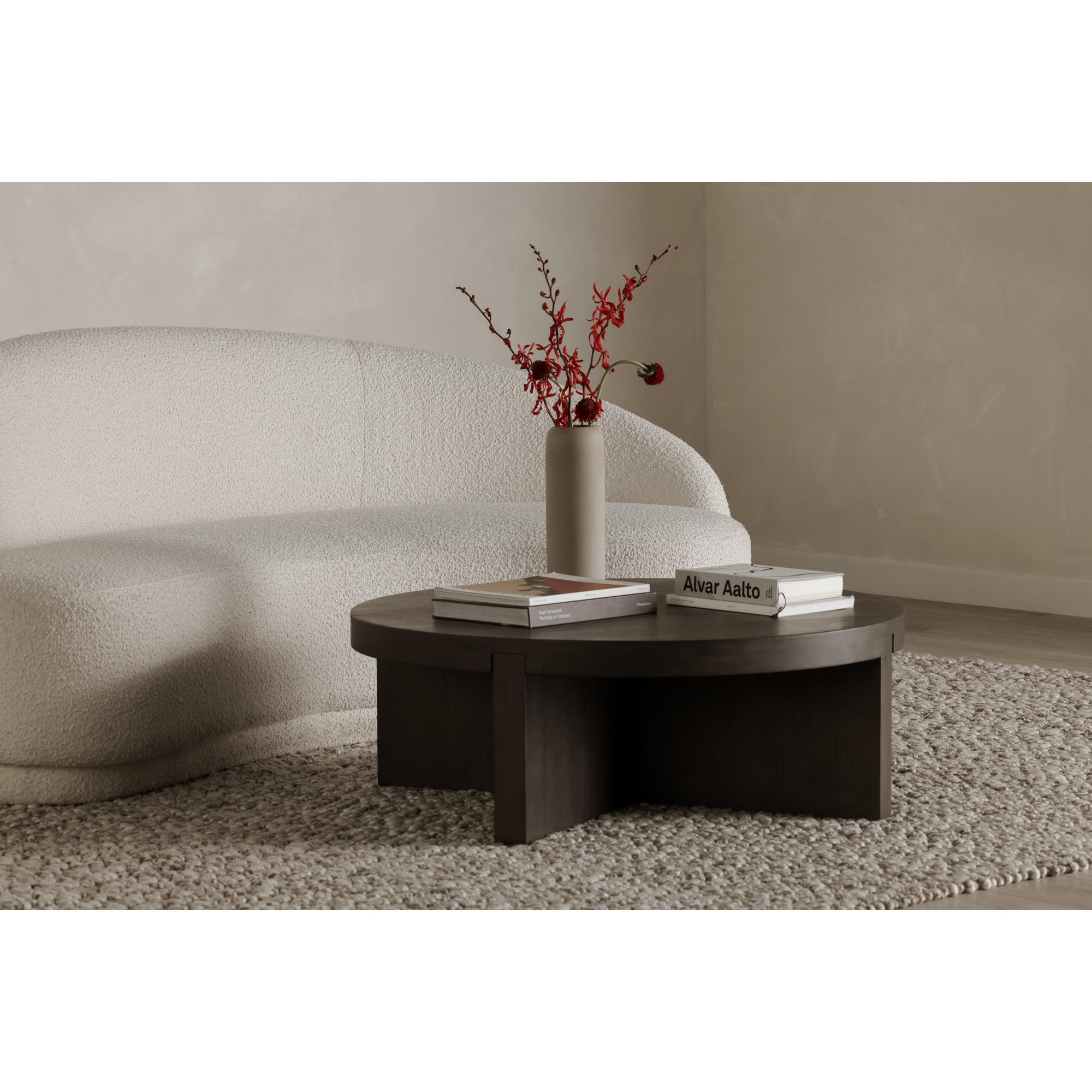 Folke Round Coffee Table Dark Brown - Image 6