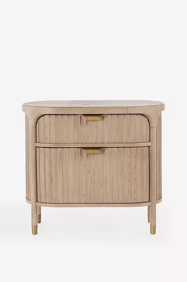 The Isla 30" Fluted-Wood Nightstand - Image 0