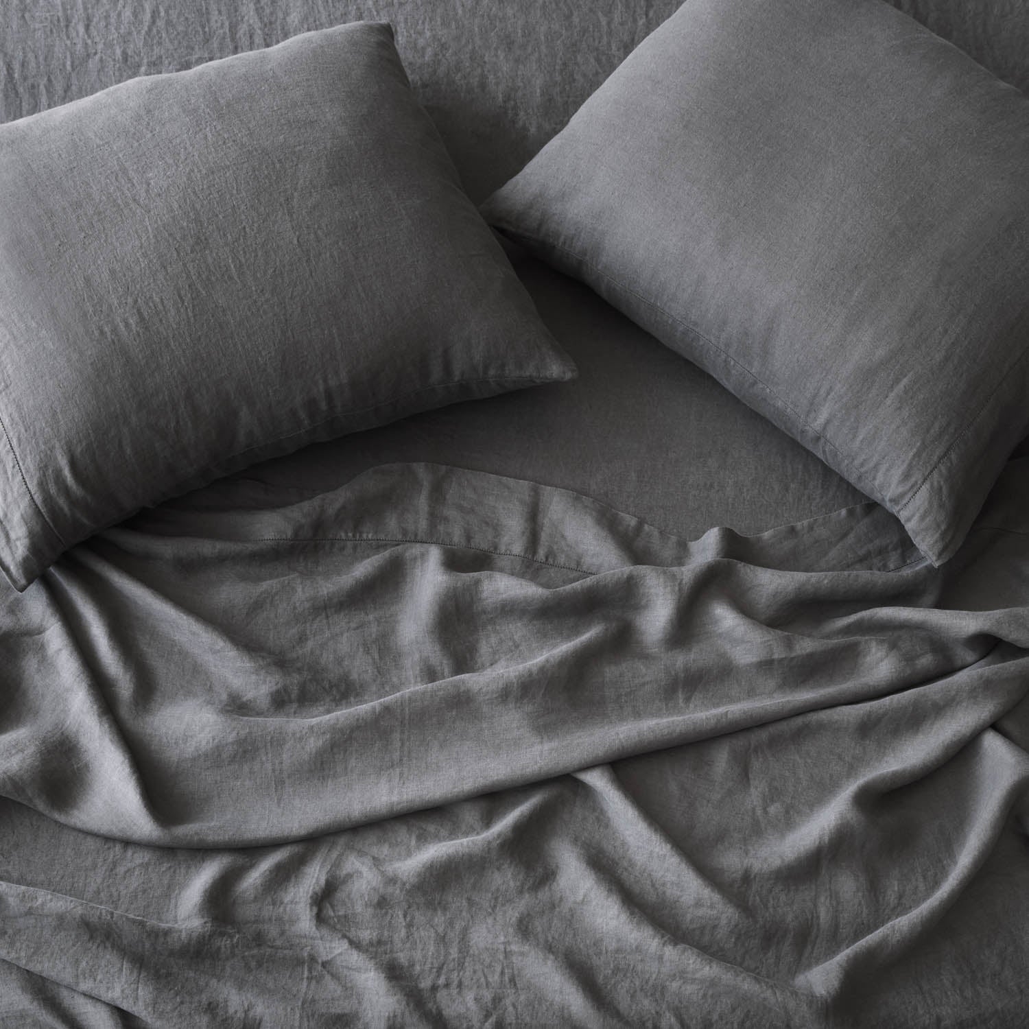 The Citizenry Stonewashed Linen Bed Sheet Set | King | White - Image 7