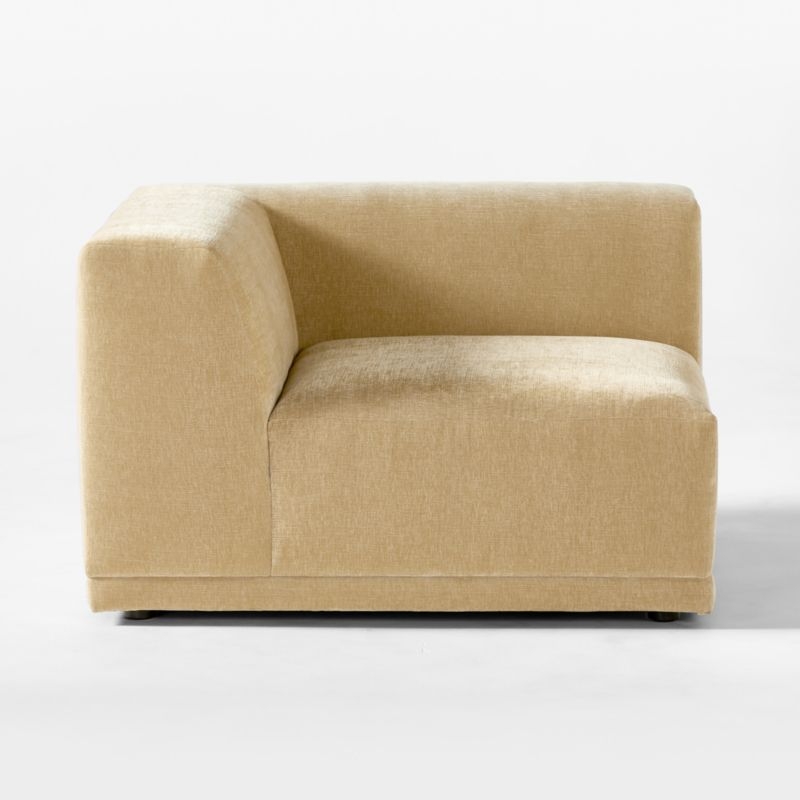 Faible Wheat Performance Velvet Deep Depth Corner Chair - Image 3