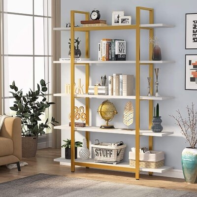 5-Tier Bookshelf, Vintage Industrial Style Bookcase - Image 0