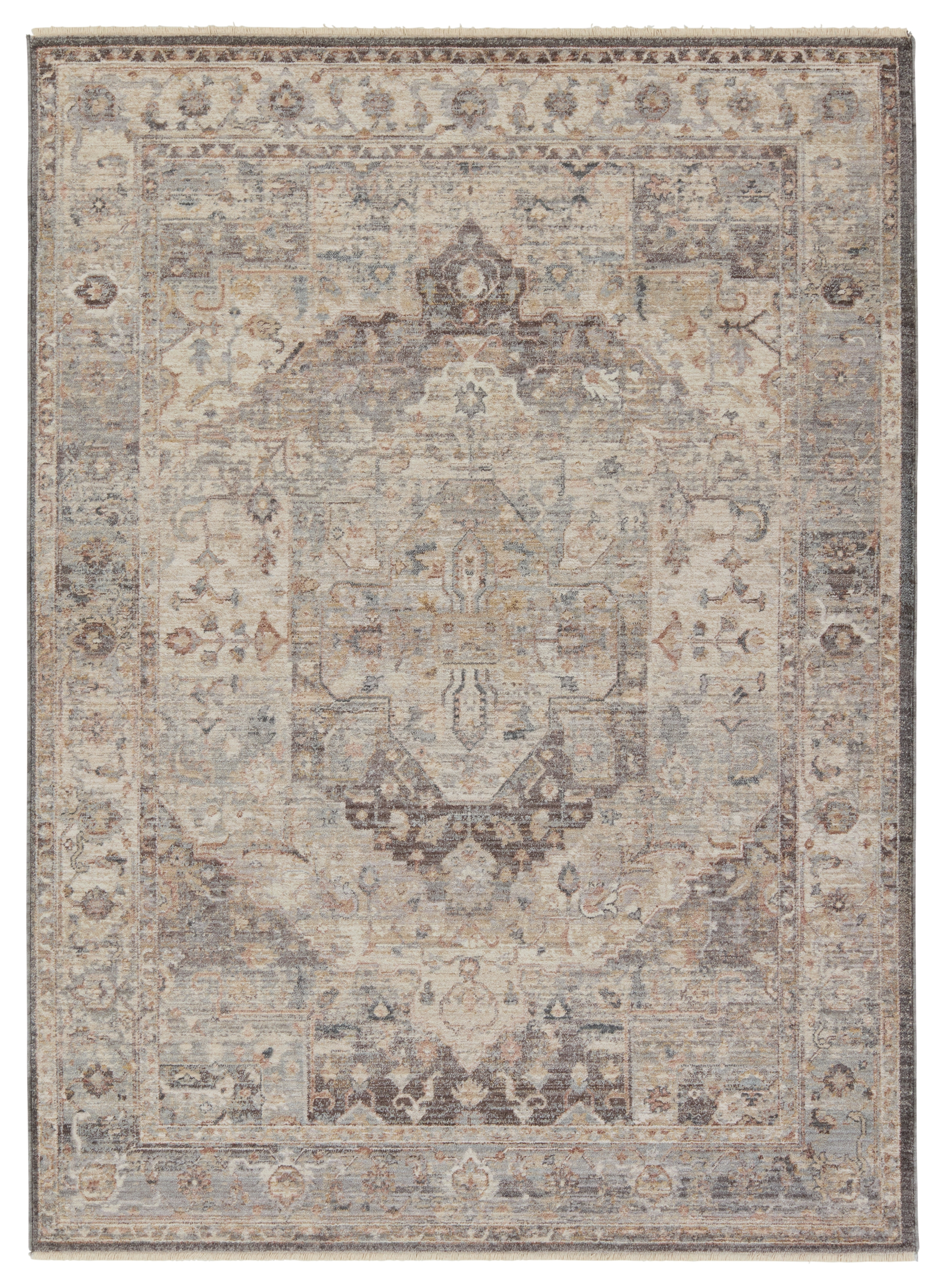 Starling Medallion Tan/ Brown Area Rug (5'3"X8'1") - Image 0