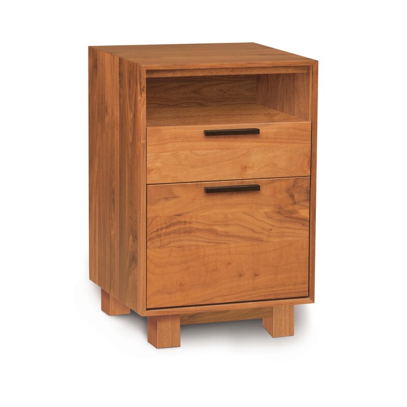 Copeland Furniture Linear Office 2-Drawer Vertical Filing Cabinet Color: Saddle Cherry - Image 0