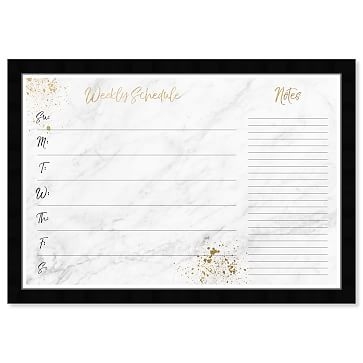 Oliver Gal Marble Weekly Schedule Dry Erase Board, Wall Art, 18x26x0.5 - Image 2
