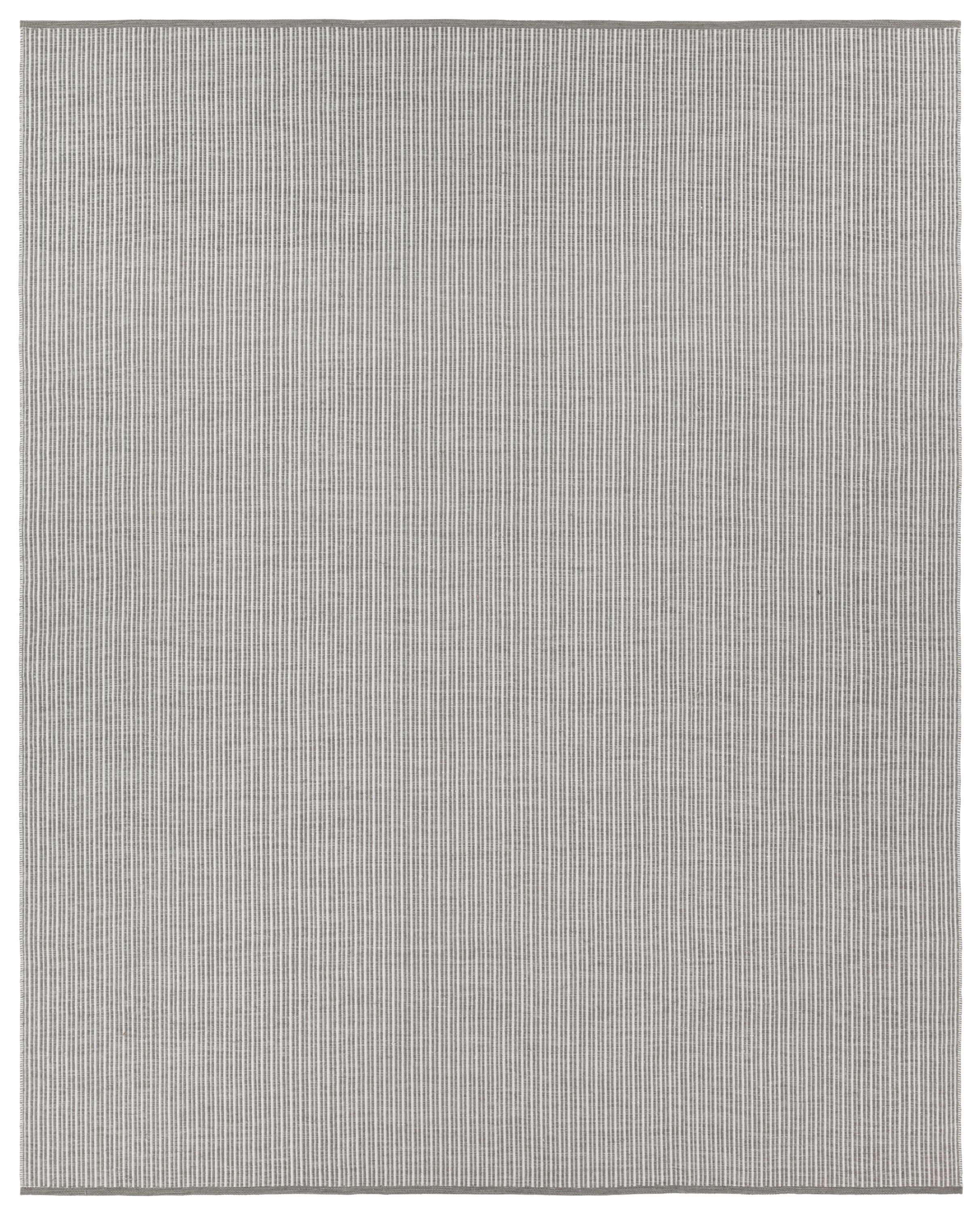 Avore SDR01 Handmade Outdoor Striped Gray and White Area Rug (6'x9') - Image 0