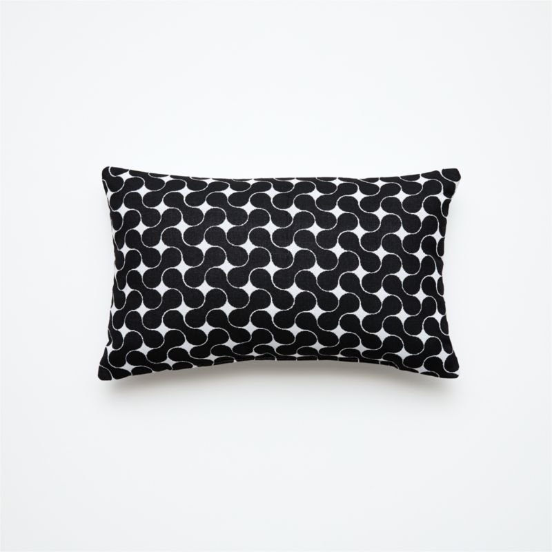 20"x12" Forme Black and White Outdoor Pillow - Image 3
