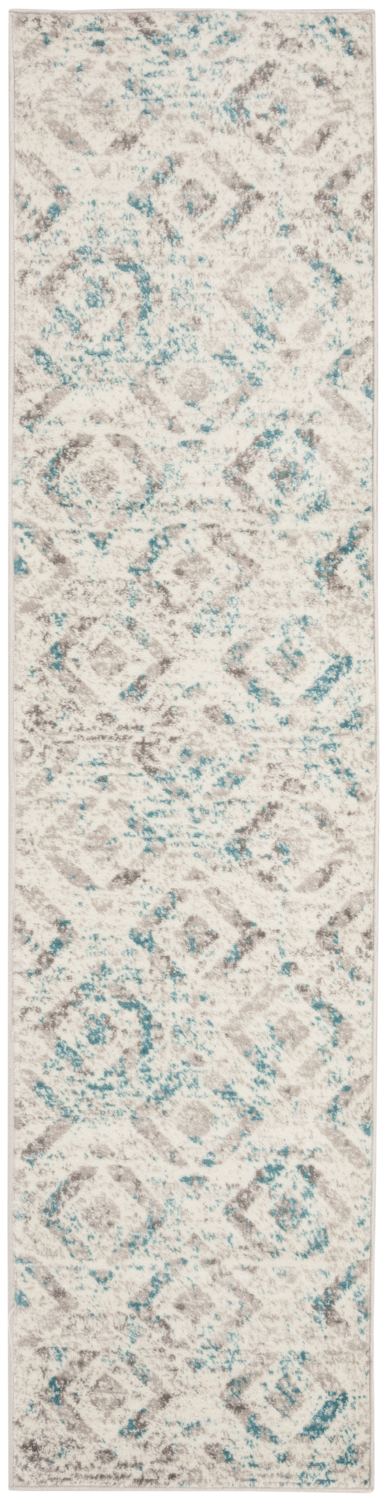 Arlo Home Woven Area Rug, SKY190D, Ivory/Blue,  2' X 6' - Image 0