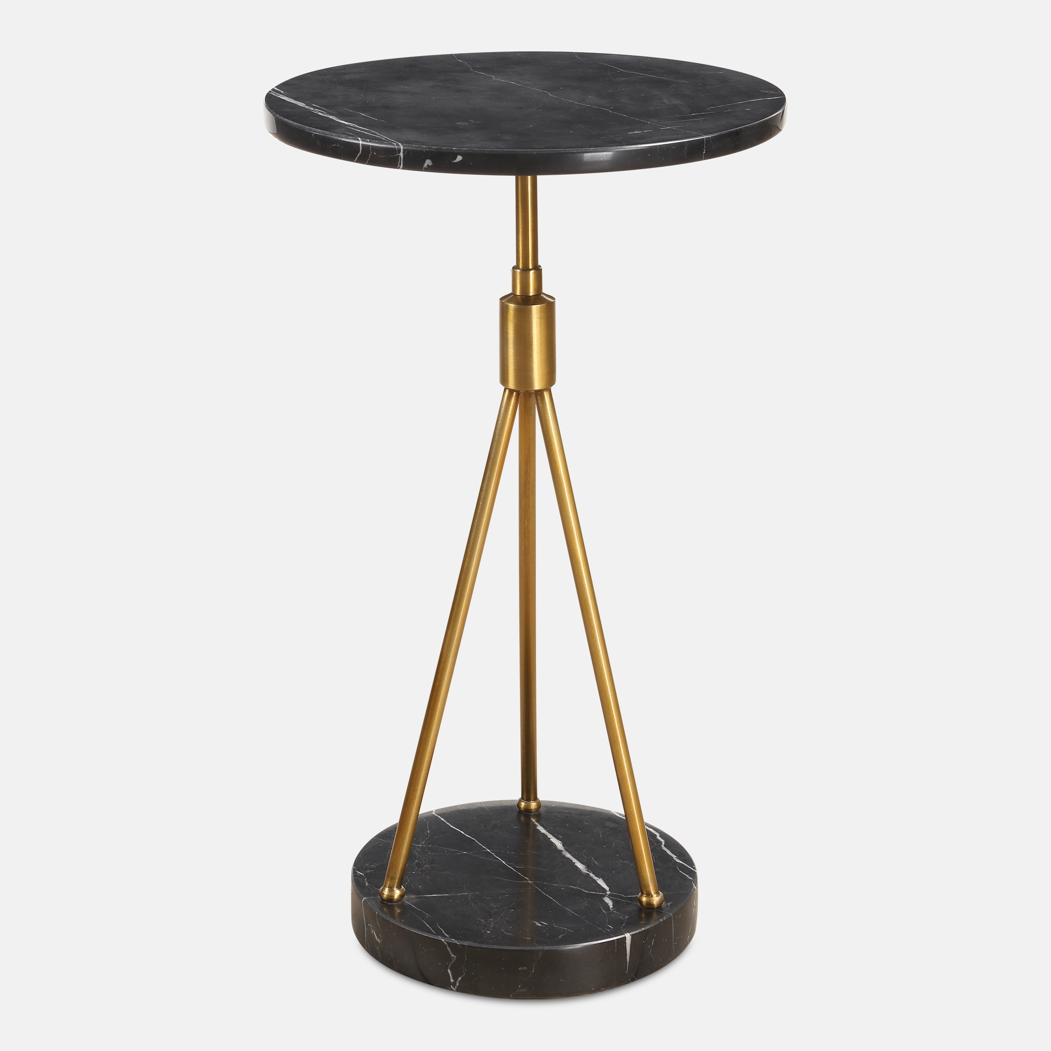 Rosston Black Marble Accent Table - Image 0