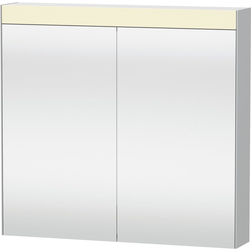 Duravit Surface Mount or Recessed Frameless 2 Door Medicine Cabinet with LED Lighting - Image 0