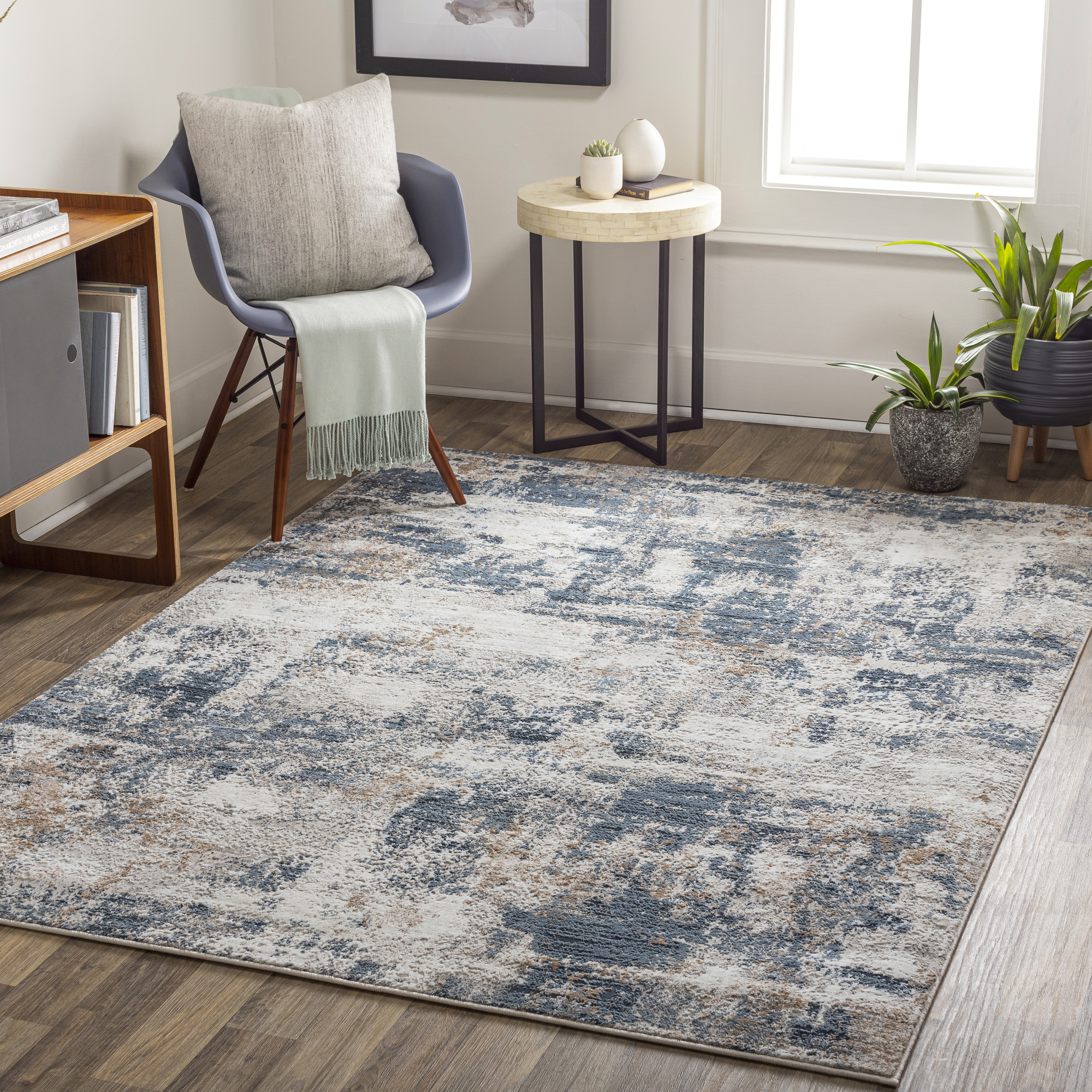 Allegro Beige Indoor 9'2" x 12' Machine Woven Rug - Image 3