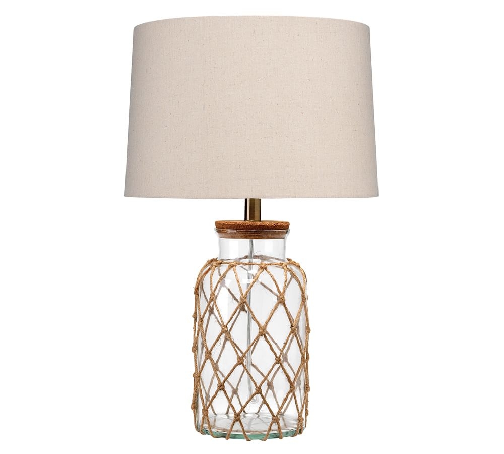 Devendorf Table Lamp, Natural Rope & Clear Glass - Image 0